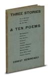 HEMINGWAY, ERNEST. Three Stories and Ten Poems.